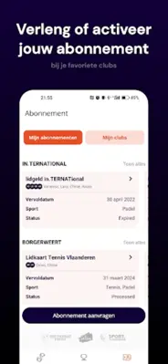 Tennis & Padel Vlaanderen android App screenshot 1