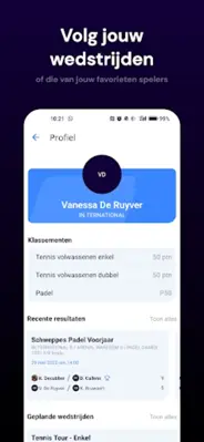 Tennis & Padel Vlaanderen android App screenshot 2